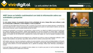 vivirdigital.com 8 de marzo de 2011 AMFI lanza un boletín cuatrimestral con toda la información sobre sus actividades y proyectos