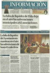 Información 29 de marzo de 2011 La falta de liquidez deja en el aire las subvenciones de 65 colectivos