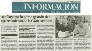 Información 31 de marzo de 2011 Amfi asume la plena gestión del aparcamiento de la Gran Avenida