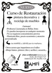 Curso de restauración. Pintura decorativa y reciclaje de muebles