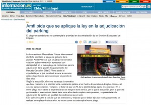 informacion.com 11 de marzo de 2012 Amfi pide que se aplique la ley en la adjudicación del parking