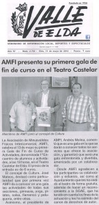 Valle de Elda 11 de mayo de 2012 AMFI presenta su primera gala de fin de curso en el Teatro Castelar