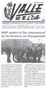 Valle de Elda 7 de diciembre de 2012 AMFI celebró el Día Internacional de las Personas con Discapacidad