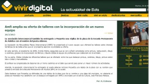 vivirdigital.com 26 de marzo de 2013 Amfi amplia su oferta de talleres con la incorporación de un nuevo equipo