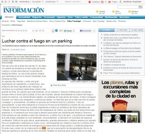 informacion.com 1 de junio de 2013 Luchar contra el fuego en un parking