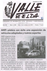 Valle de Elda, 4 de octubre de 2013 AMFI celebra con éxito una exposición de vehículos adaptados y nuevos soportes