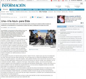 diarioinformacion.com 26 de noviembre de 2013 Una «Vía Azul» para Elda