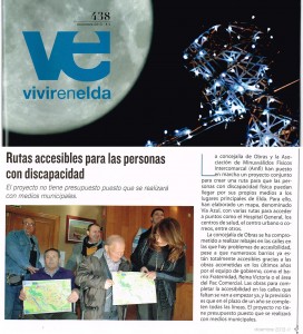 Vivir en Elda, diciembre de 2013 Rutas accesibles para las personas con discapacidad